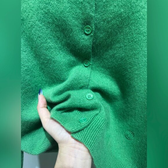 DÔEN Claudine Cashmere Crewneck Button-Front Cardigan - Picture 7 of 10